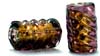 Swirled Pipe Gold foil beads - click here for large view
